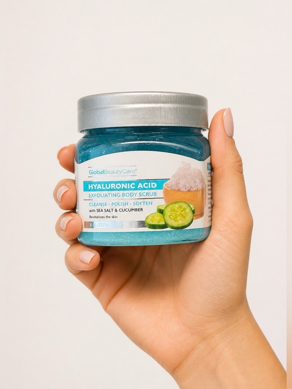 Global Beauty Care Hyaluronic Acid Exfoliating Body Scrub New